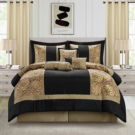 Stratford Park Jacquard 9-pc. Easy Care Comforter Set