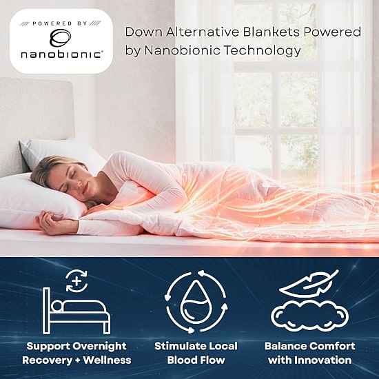 Sleep Advantage Powered By Nanobionic® Embossed Microfiber Down Alternative Blanket