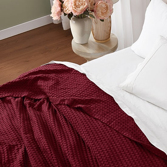 Brooklyn Loom Cotton Waffle Blanket