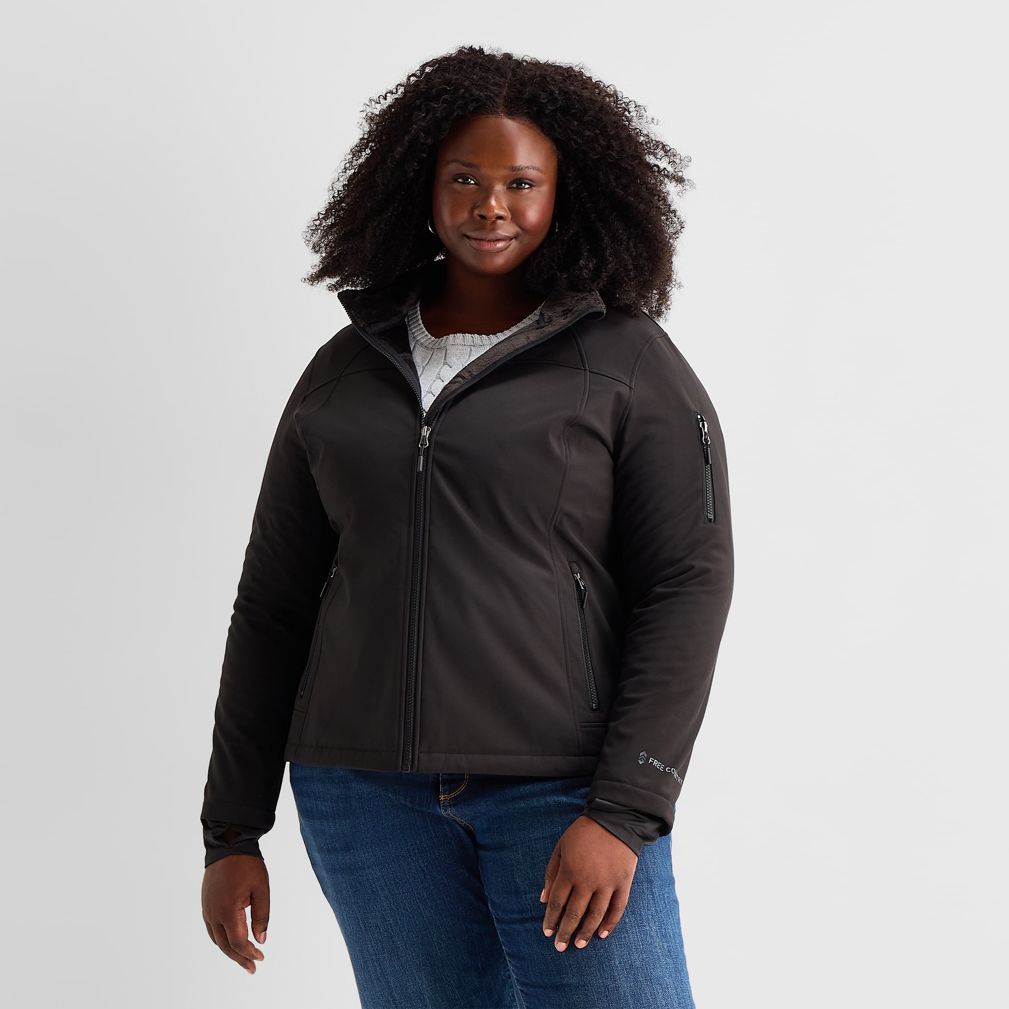 Free Country Womens Water Resistant Lightweight Plus Softshell Jacket