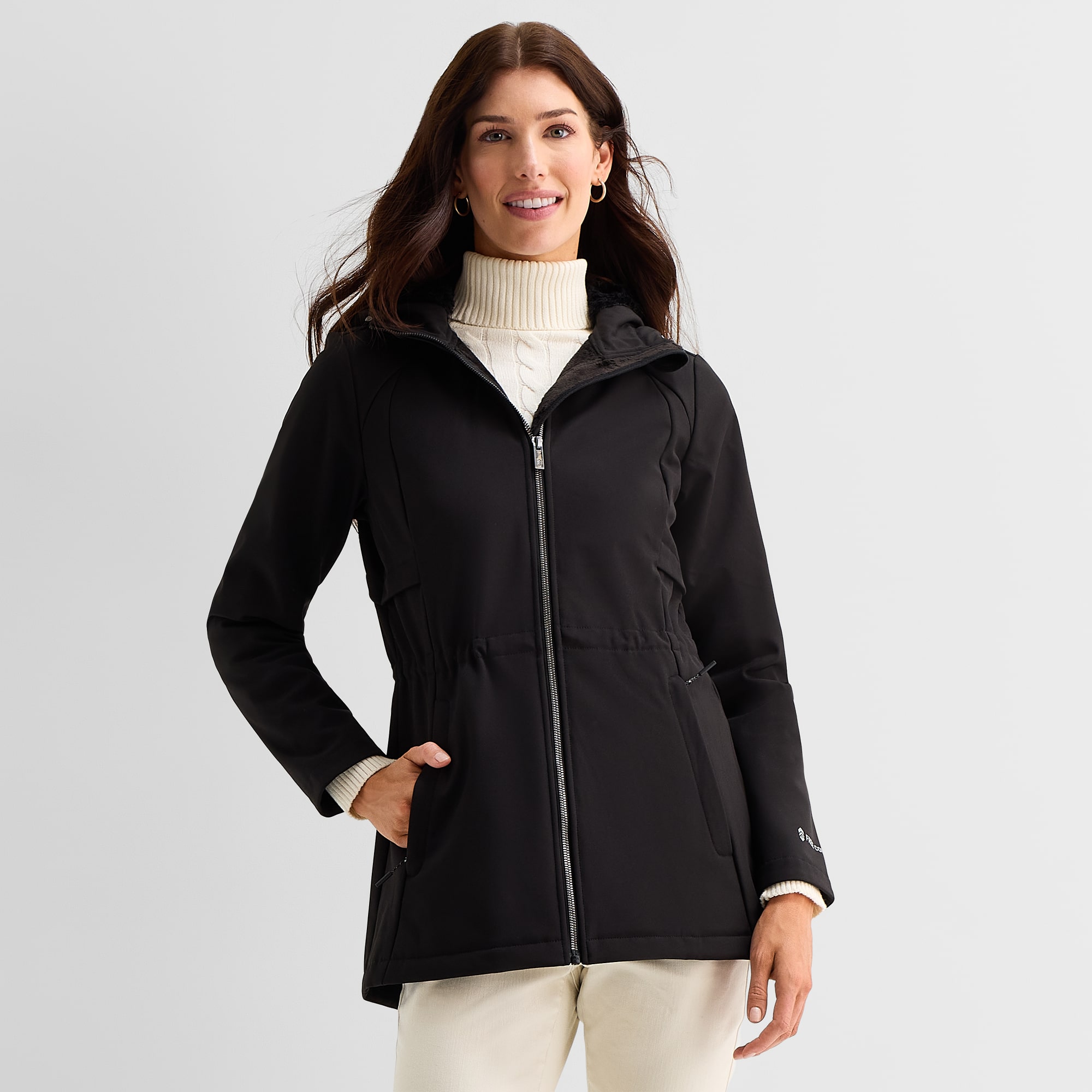 Free Country Womens Water Resistant Fleece Lined Lightweight Softshell Jacket
