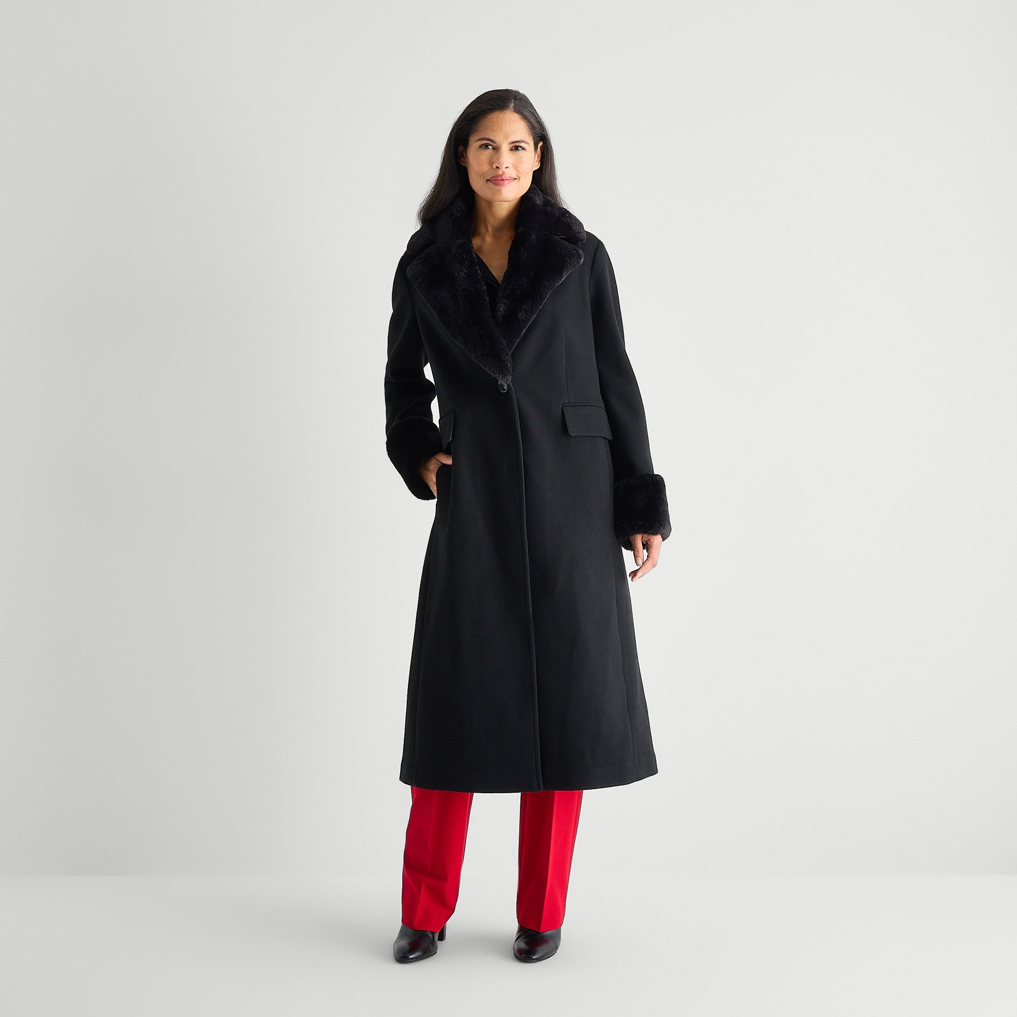 Liz Claiborne Womens Midweight Coat