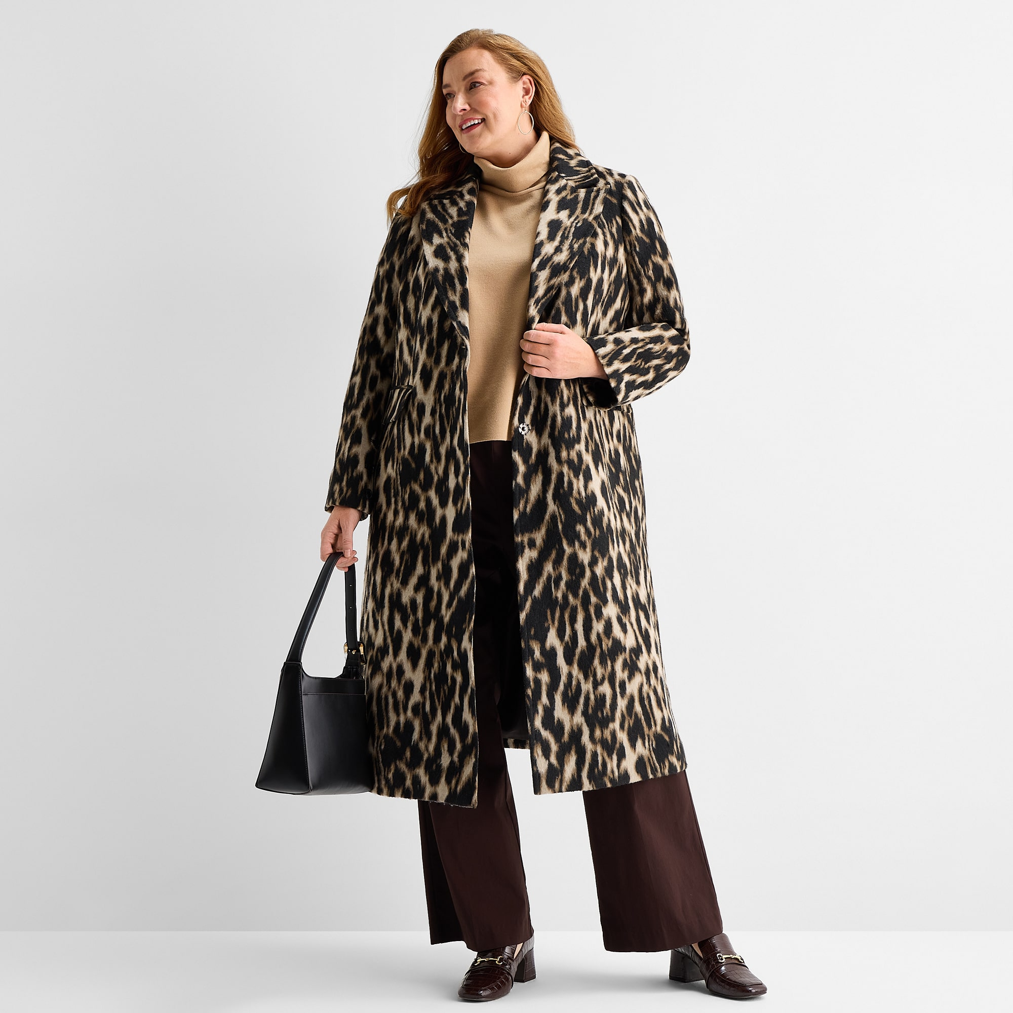 Liz Claiborne Womens Plus Midweight Coat