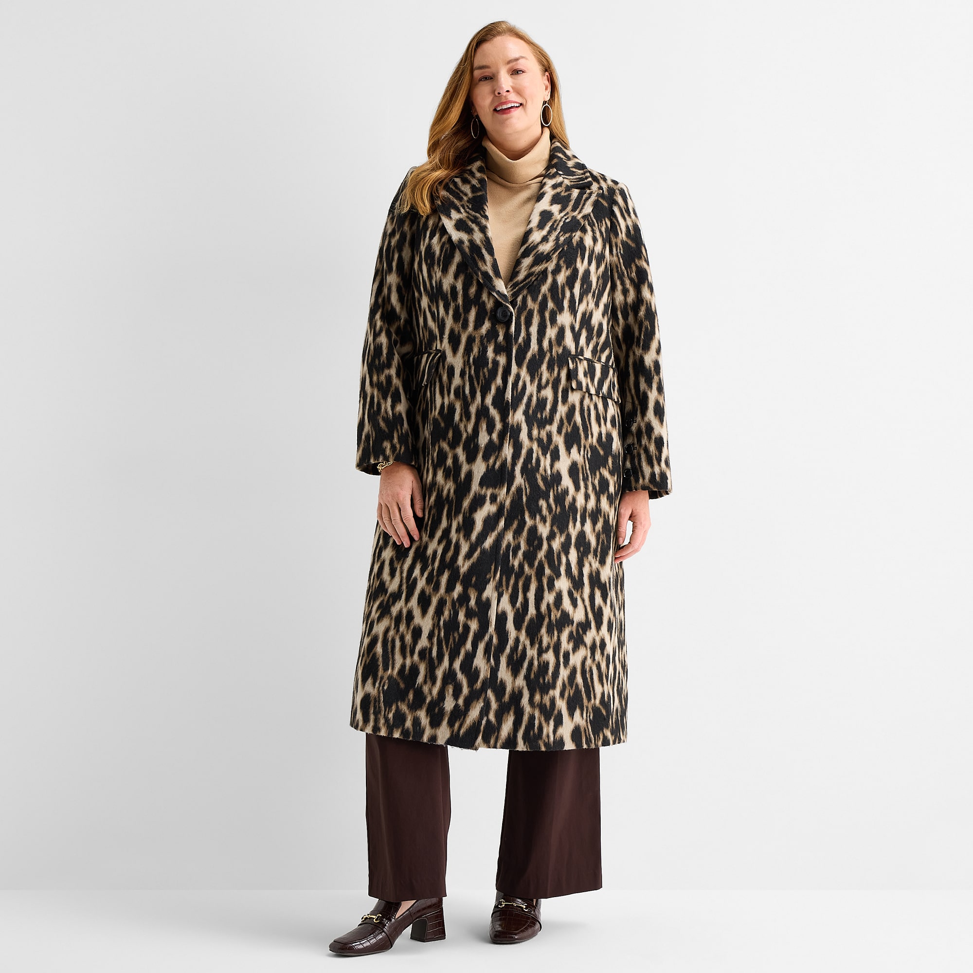 Liz Claiborne Womens Plus Midweight Coat