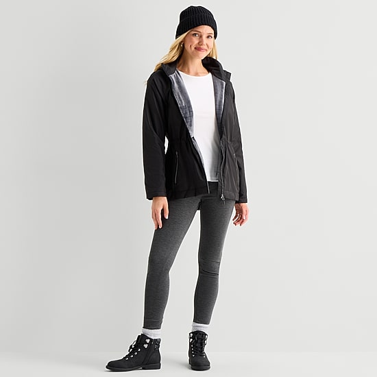 Free Country Womens Water Resistant Fleece Lined Lightweight Windbreaker