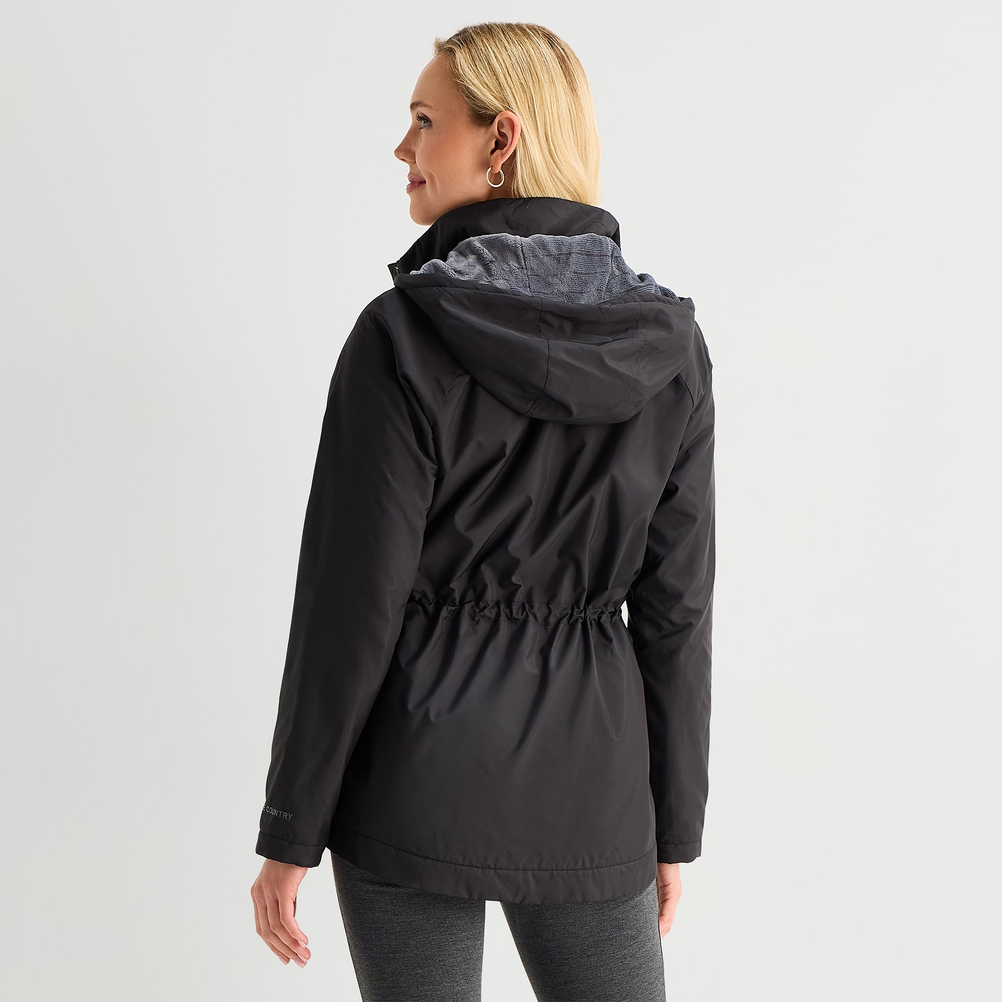Free Country Womens Water Resistant Fleece Lined Lightweight Windbreaker