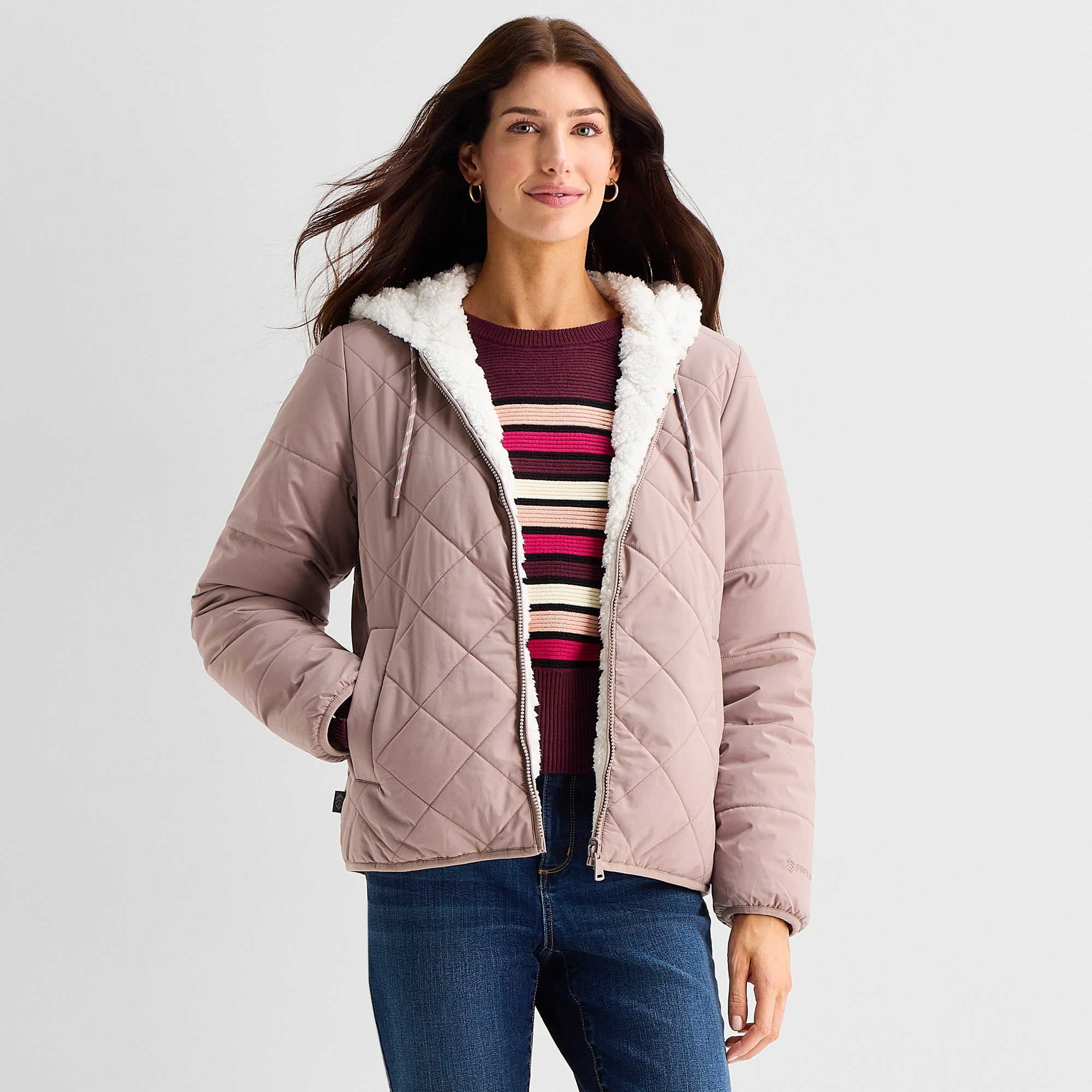 Free Country Womens Reversible Midweight Quilted Jacket