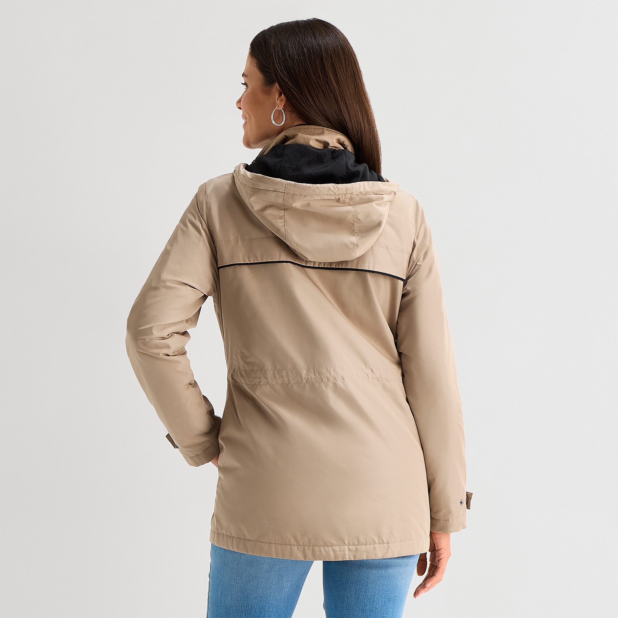 Free Country Womens Water Resistant Midweight Raincoat