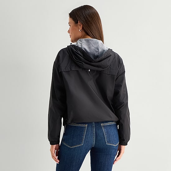 Free Country Womens Water Resistant Fleece Lined Lightweight Windbreaker