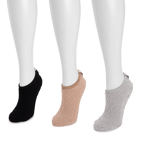Muk Luks W Ml Ds Lc Socks 4 Pk Dream Step Low Cut Ankle Womens Multi-Pack 3 Pair Slipper Socks