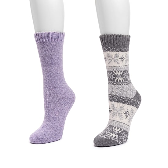 Muk Luks W Ml Ds Lc Socks 4 Pk Dream Step Low Cut Ankle Womens 2 Pair Crew Socks