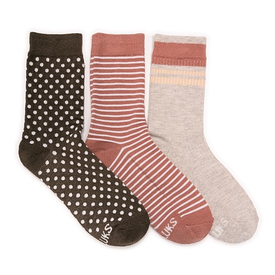 Muk Luks W Ml Ds Ftie Slp Sks 3 Pk Low Cut Cozy Footie Womens 3 Pair Crew Socks