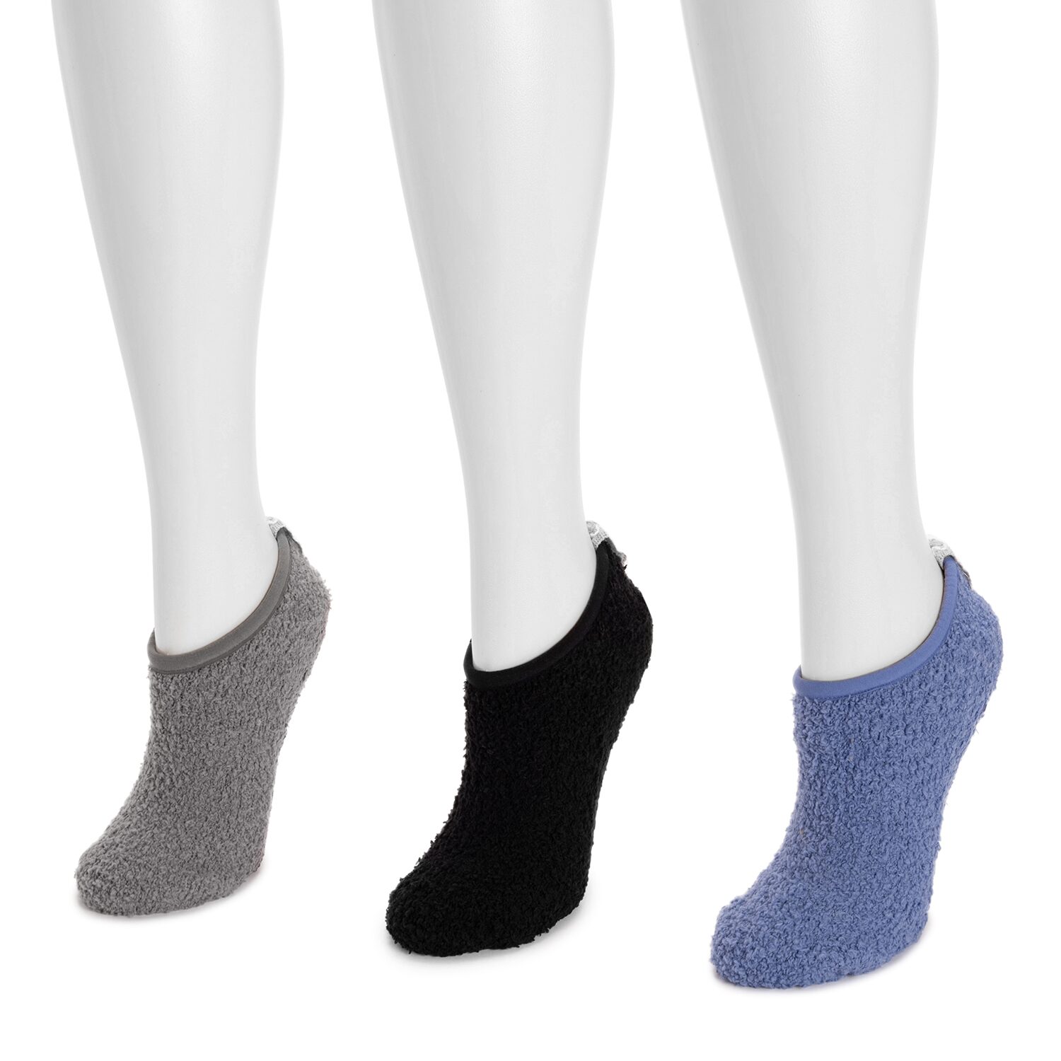 Muk Luks W Ml Ds Lc Socks 4 Pk Dream Step Low Cut Ankle Womens Multi-Pack 3 Pair Slipper