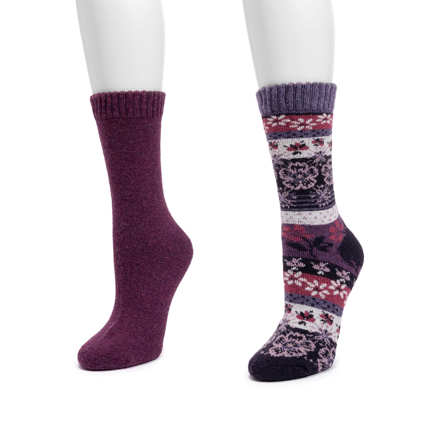 Muk Luks W Ml Ds Lc Socks 4 Pk Dream Step Low Cut Ankle Womens 2 Pair Crew