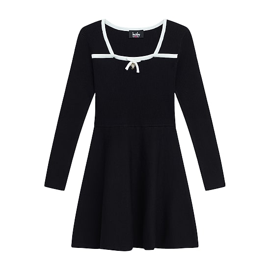 by&by girl Girls Fitted Long Sleeve Fit + Flare Dress
