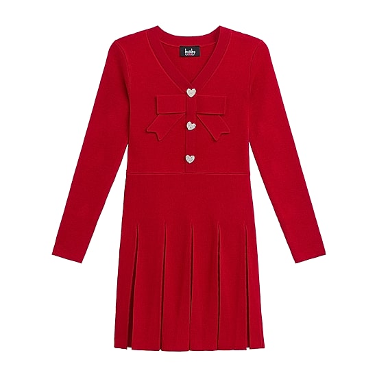 by&by girl Girls Fitted Long Sleeve Fit + Flare Dress