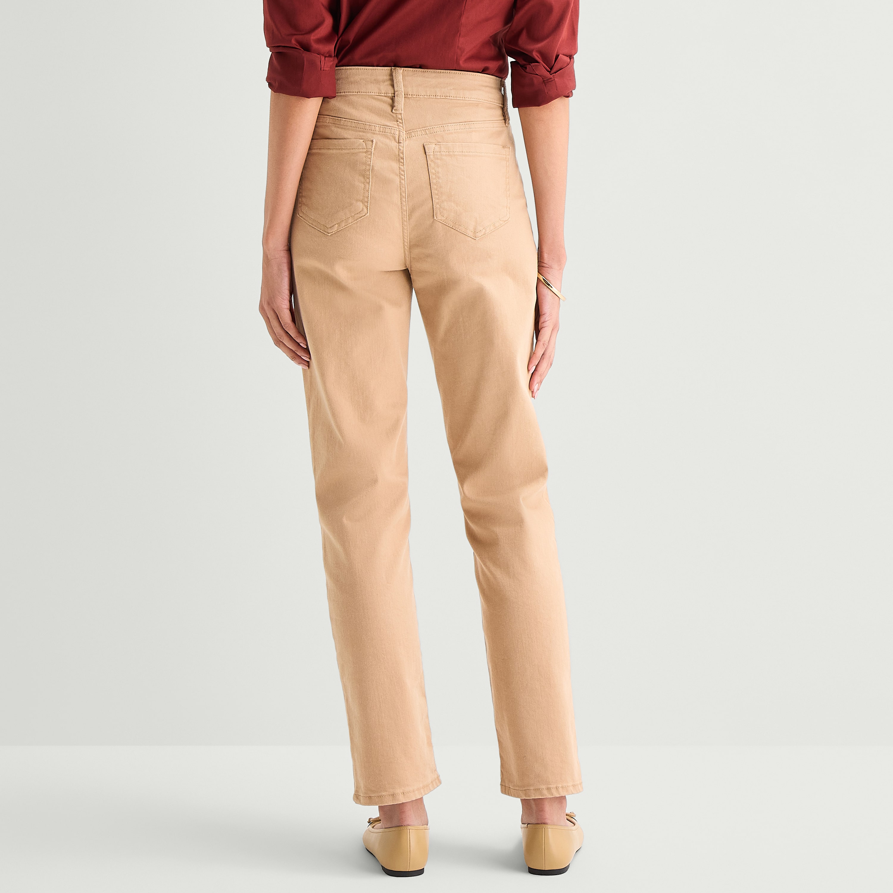 Liz Claiborne Womens Tall High Rise Straight Leg Jean
