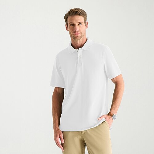 St. John's Bay Premium Stretch Mens Slim Fit Short Sleeve Polo Shirt, Xx-large, White