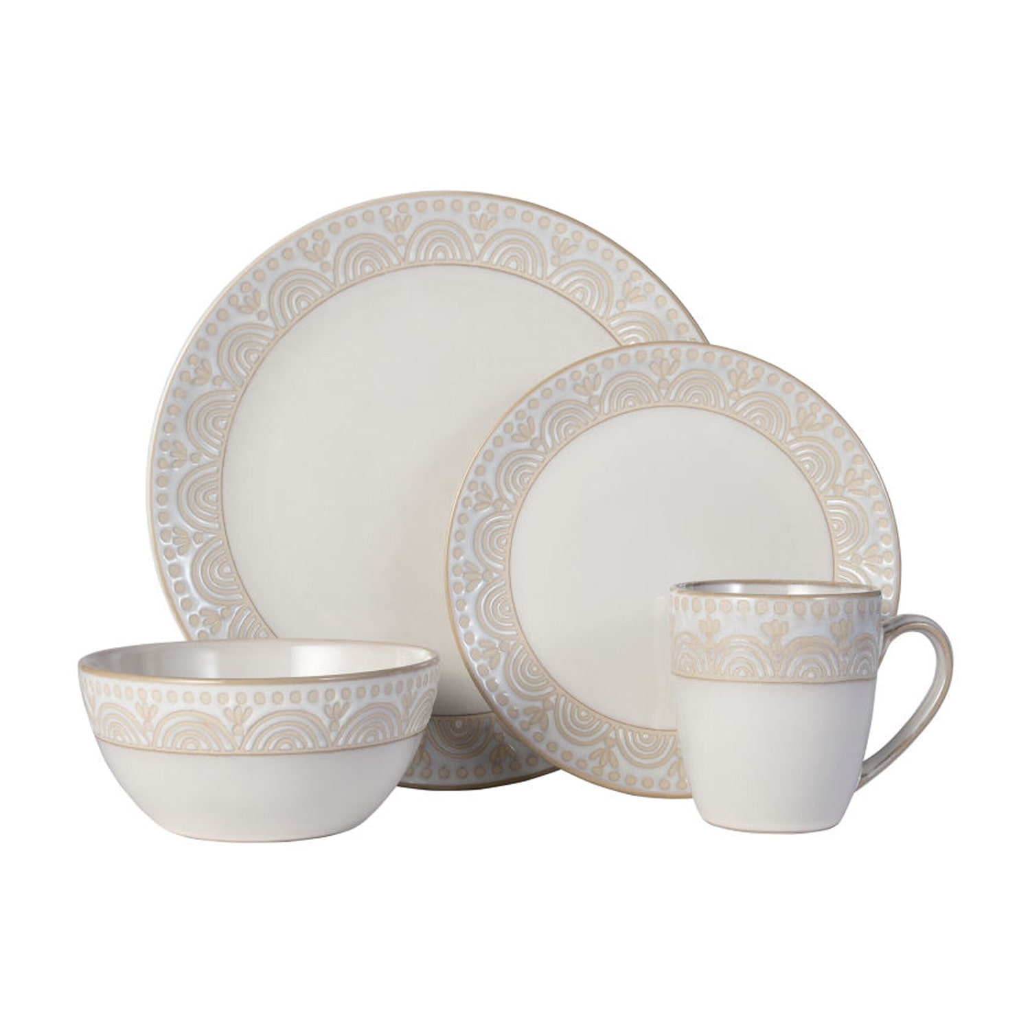 Pfaltzgraff Amelia, Cream 16-pc. Stoneware Dinnerware Set