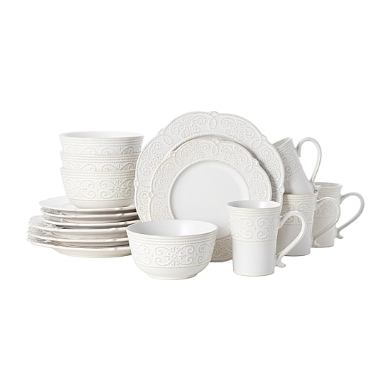 Pfaltzgraff Abby, White 16-pc. Stoneware Dinnerware Set
