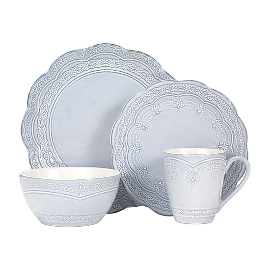 Pfaltzgraff Serephina, Blue 16-pc. Stoneware Dinnerware Set