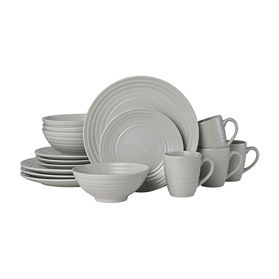 Pfaltzgraff Sophia, Gray 16-pc. Stoneware Dinnerware Set