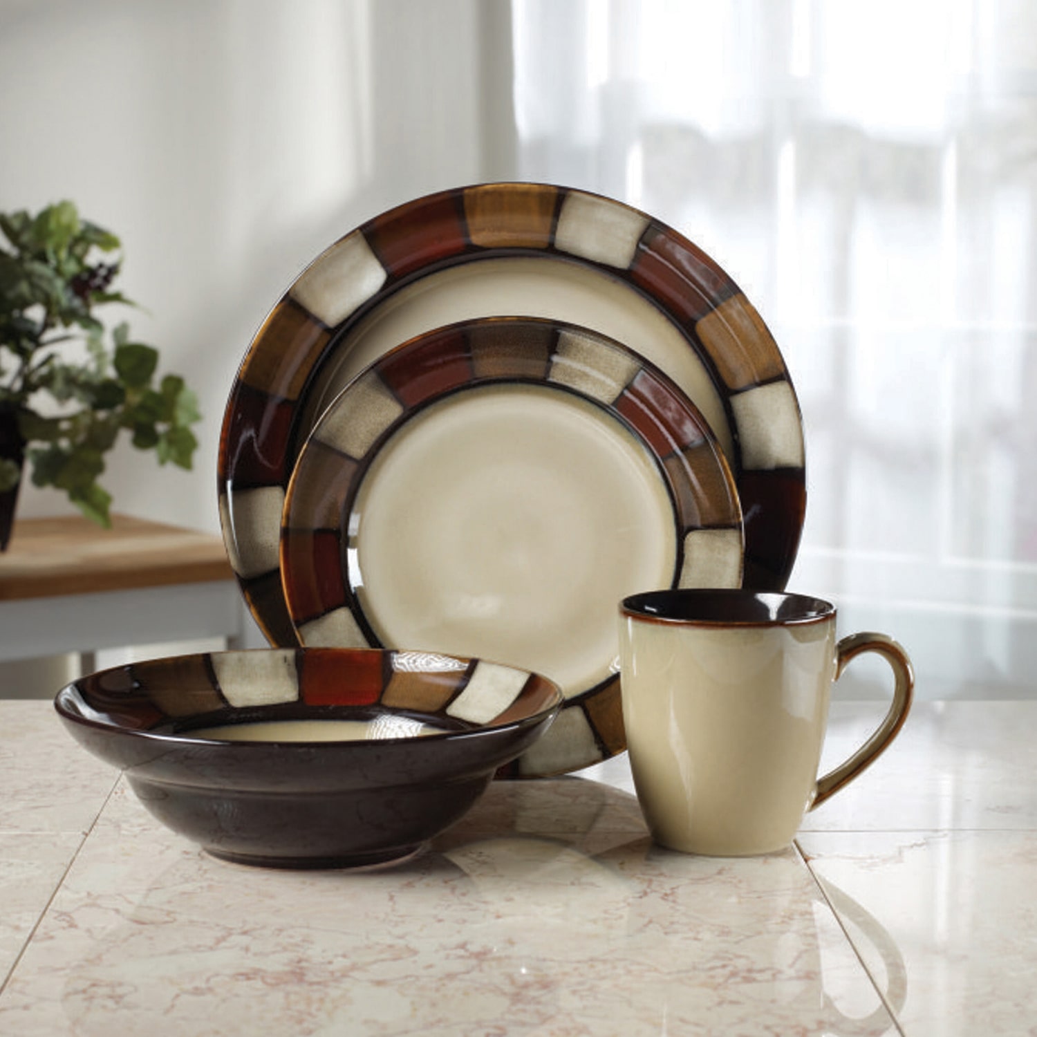 Pfaltzgraff Taos, Beige 16-pc. Stoneware Dinnerware Set