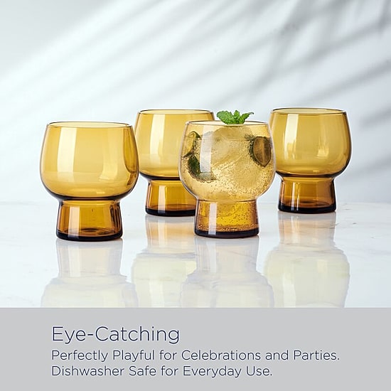 Mikasa Phoebe, Amber 4-pc. Tumbler Glass