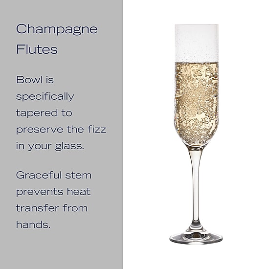 Mikasa Upton, Clear 4-pc. Champagne Flute