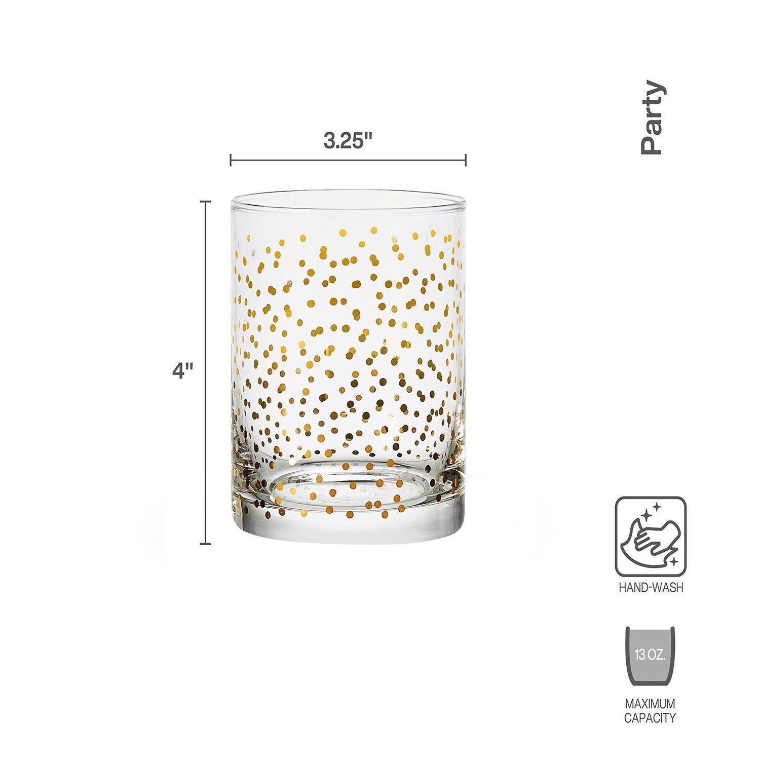 Mikasa Party, Clear 4-pc. Tumbler Glass