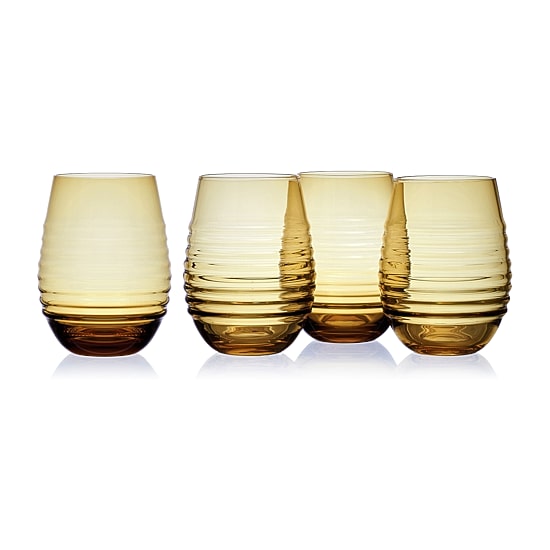 Mikasa Mksa Ciara, Yellow 4-pc. Stemless Wine Glass