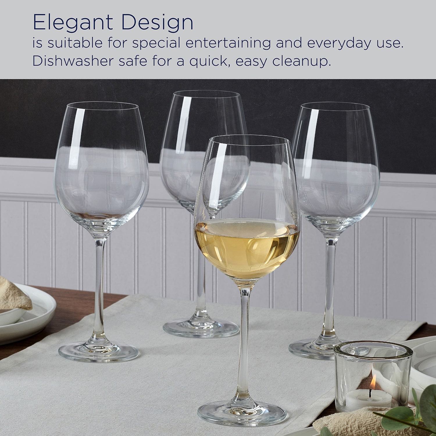 Mikasa Lana, Clear 4-pc. White Wine Glass