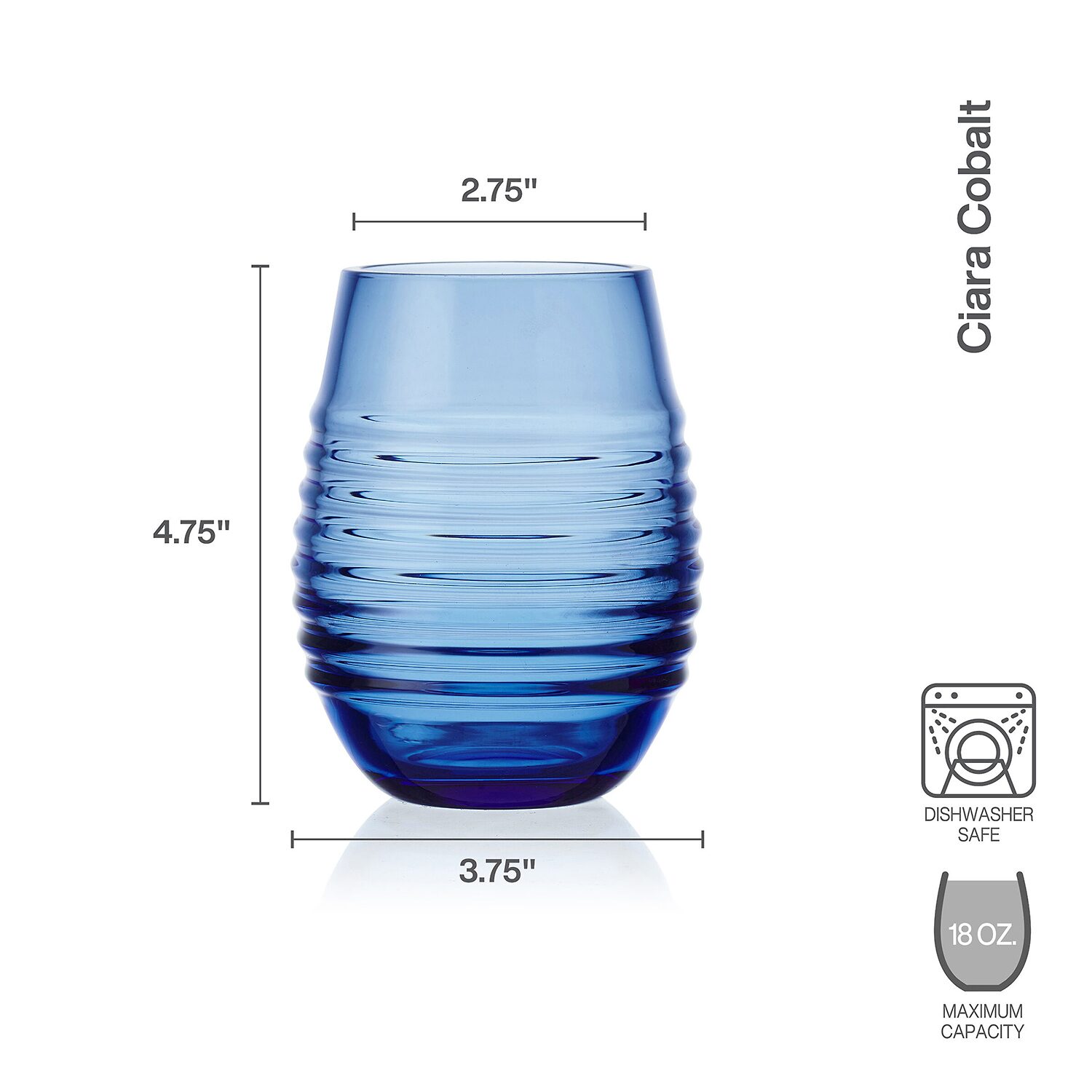 Mikasa Mksa Ciara, Yellow 4-pc. Stemless Wine Glass