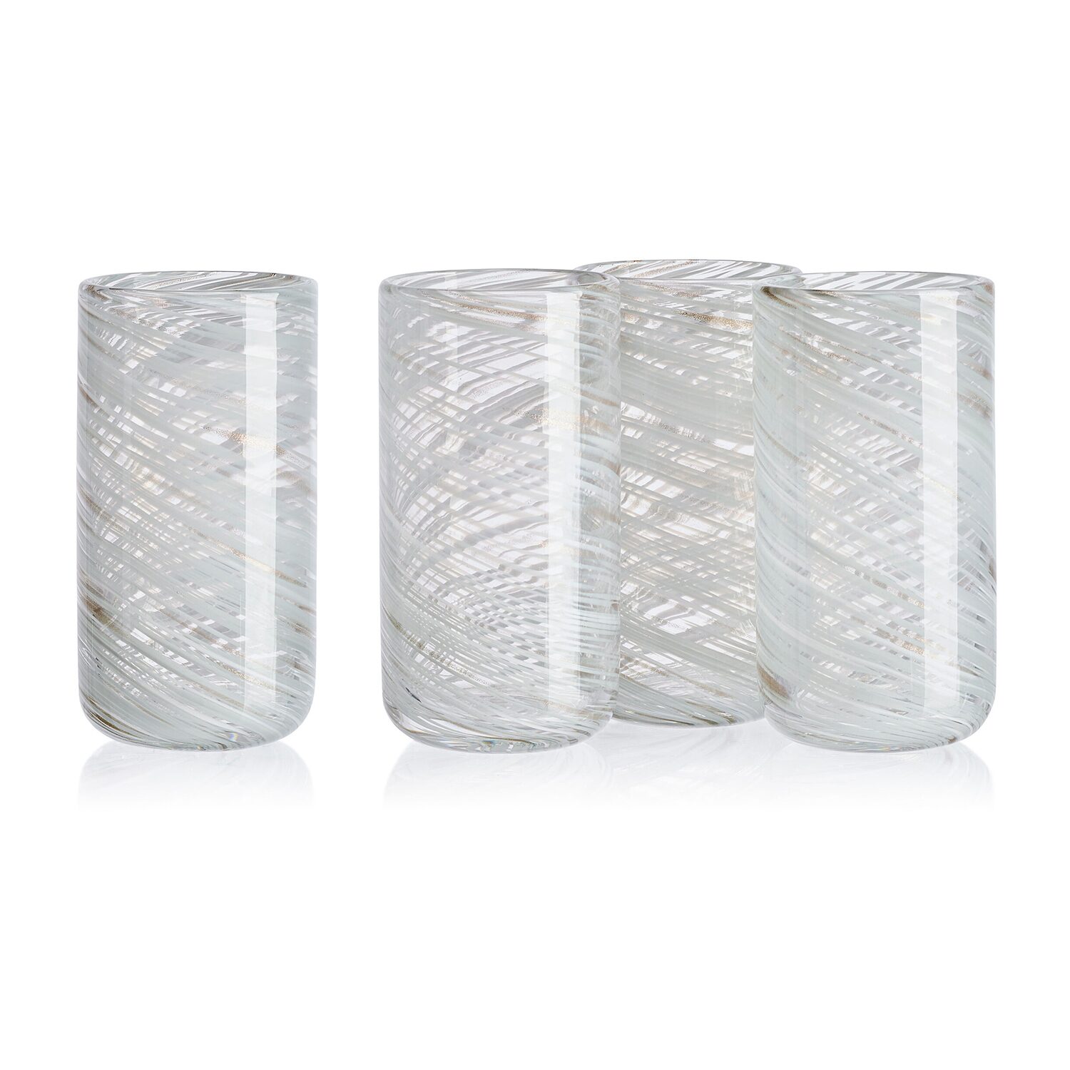 Mikasa Color Swirl, Blue 4-pc. Tumbler Glass