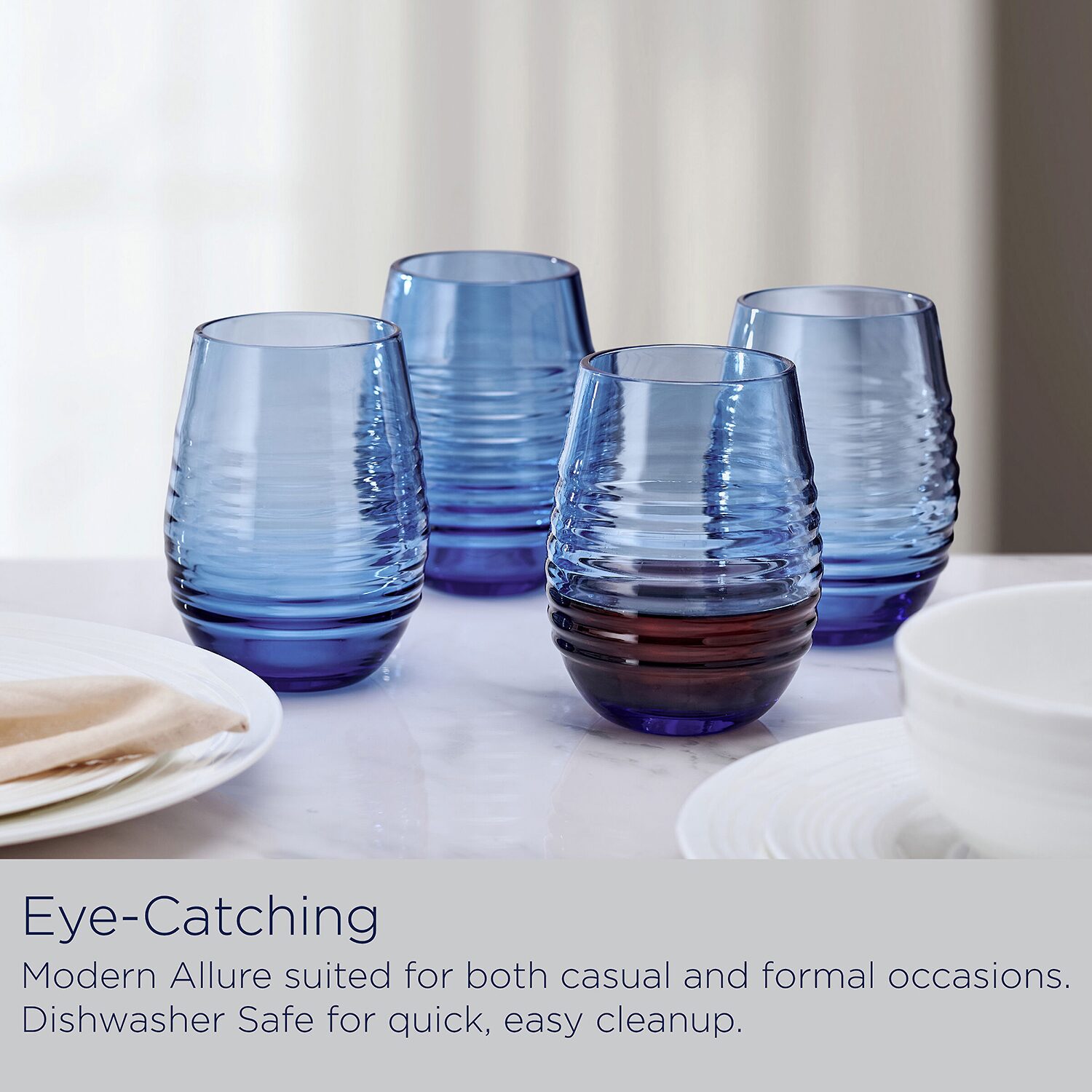 Mikasa Mksa Ciara, Yellow 4-pc. Stemless Wine Glass