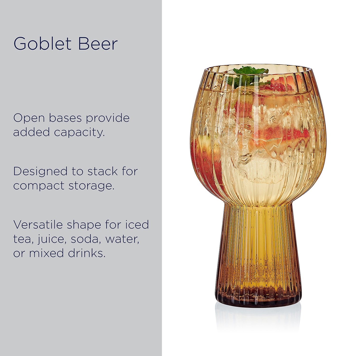 Mikasa Phoebe Optic, Amber 4-pc. Goblet