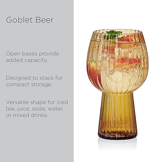 Mikasa Phoebe Optic, Amber 4-pc. Goblet