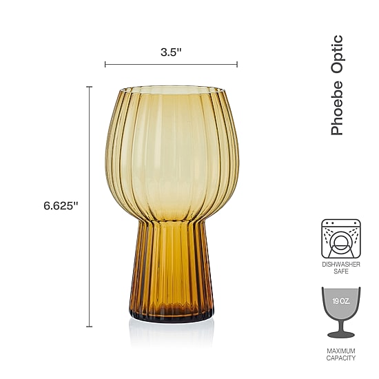 Mikasa Phoebe Optic, Amber 4-pc. Goblet