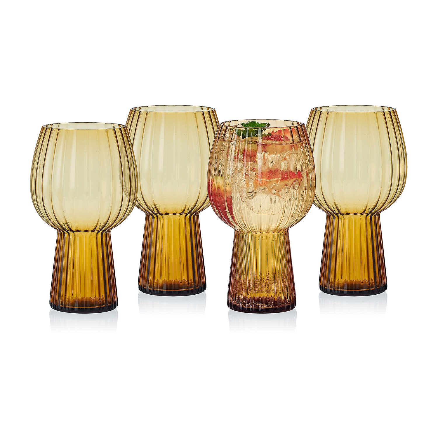 Mikasa Phoebe Optic, Amber 4-pc. Goblet