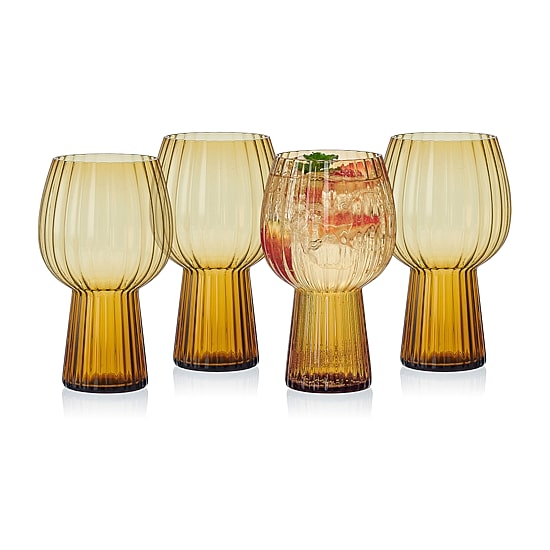 Mikasa Phoebe Optic, Amber 4-pc. Goblet