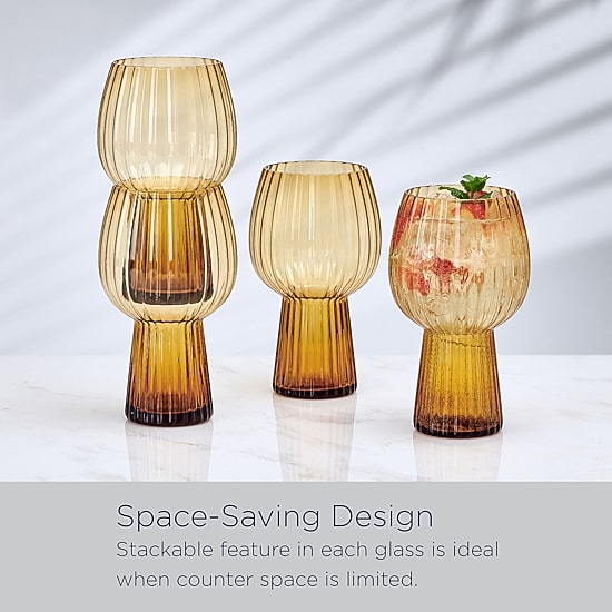 Mikasa Phoebe Optic, Amber 4-pc. Goblet