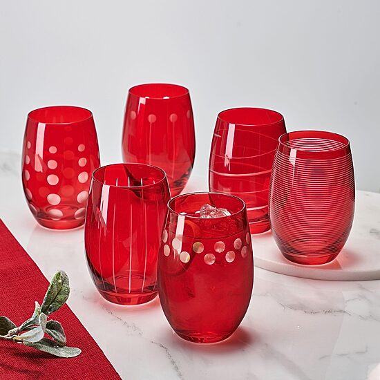 Mikasa Cheers, Ruby 6-pc. Stemless Wine Glass