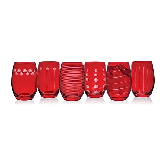 Mikasa Cheers, Ruby 6-pc. Stemless Wine Glass