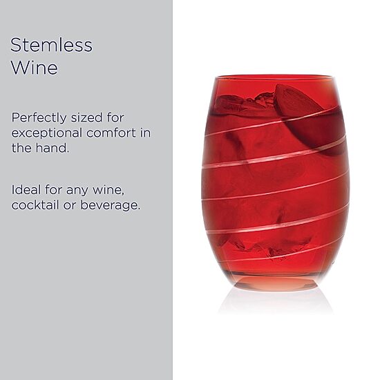 Mikasa Cheers, Ruby 6-pc. Stemless Wine Glass