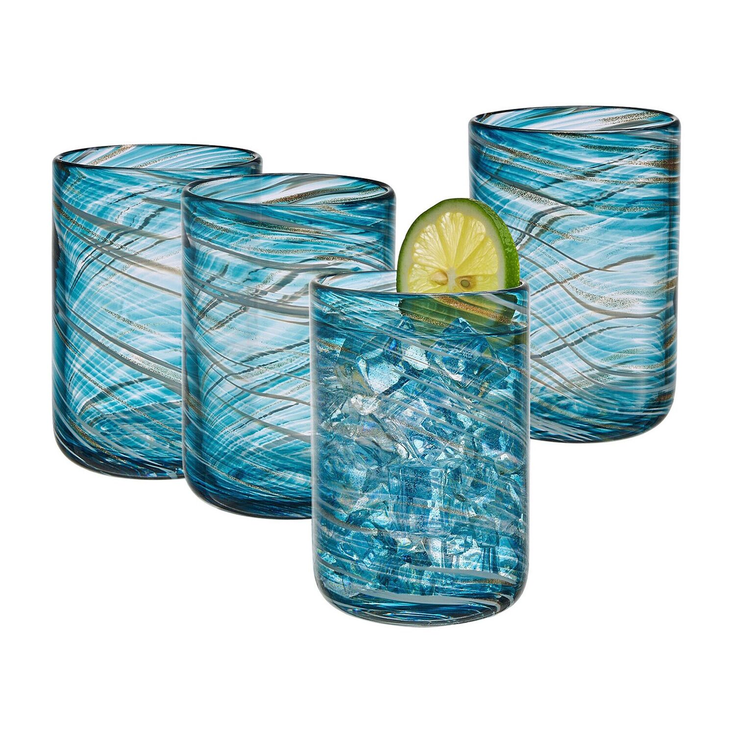 Mikasa Color Swirl, Honey 4-pc. Tumbler Glass