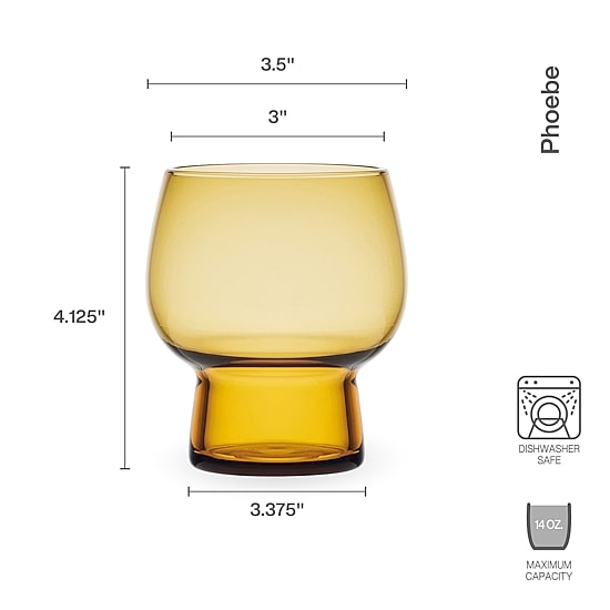 Mikasa Phoebe, Amber 4-pc. Tumbler Glass
