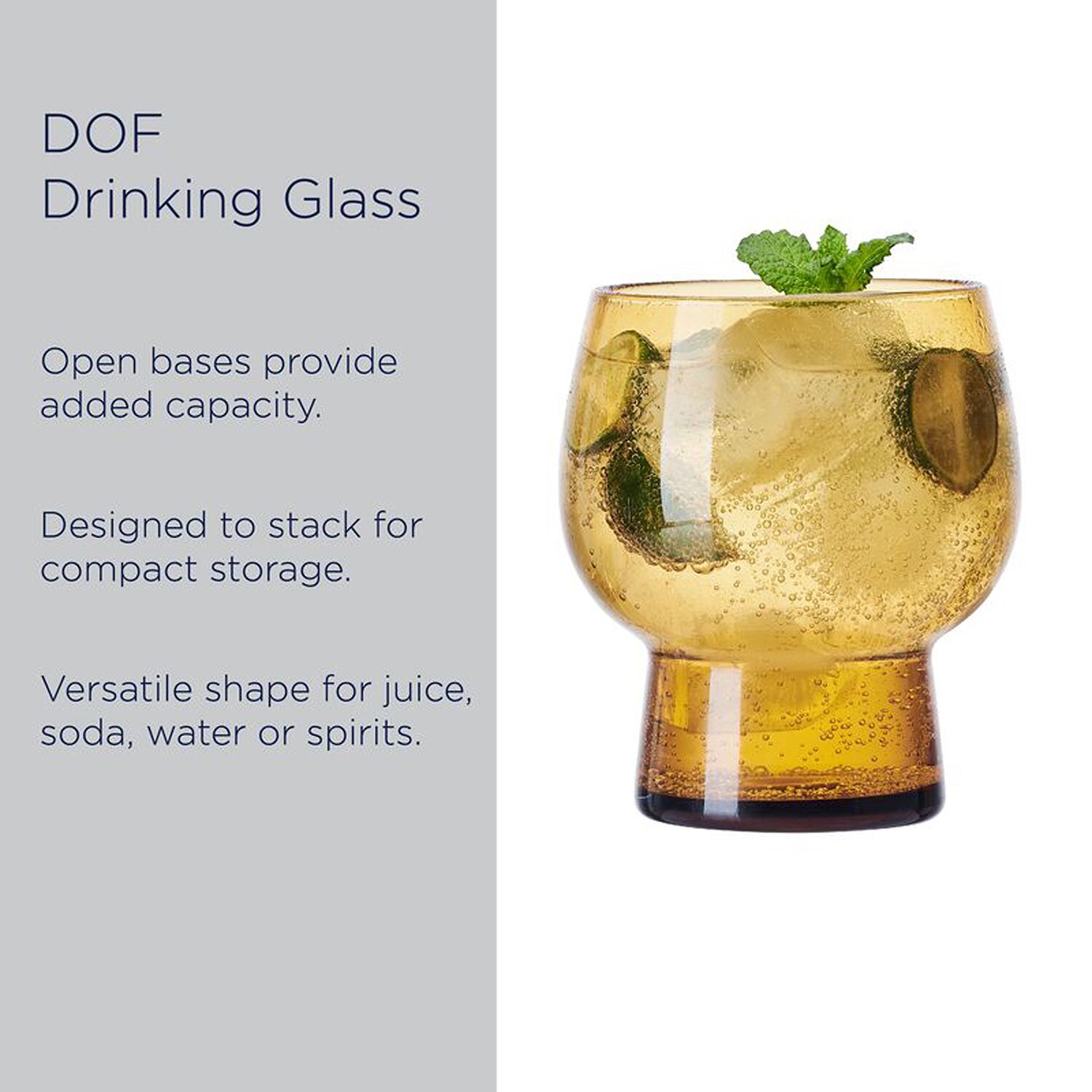 Mikasa Phoebe, Amber 4-pc. Tumbler Glass