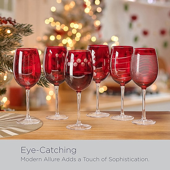 Mikasa Cheers, Ruby 6-pc. Wine Glass