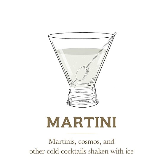 Mikasa Craft, Clear 4-pc. Martini Glass