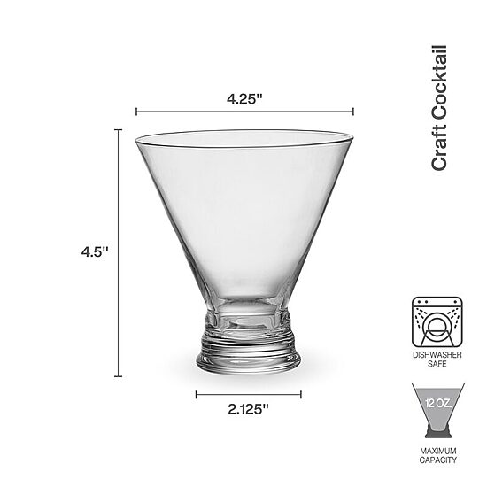 Mikasa Craft, Clear 4-pc. Martini Glass